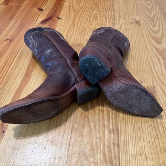 Tony Lama Sz 8.5EE 6980 Mens El Paso Collection Western Boot Bison Leather Dress - Picture 15 of 15